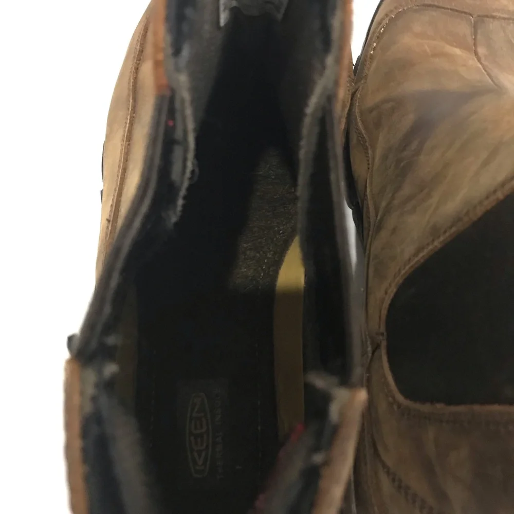 KEEN Men’s Brown Waterproof Chelsea Work Boot Size 11.5